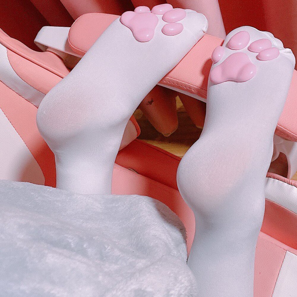 Kawaii Thigh High Cat Paw Stockings
