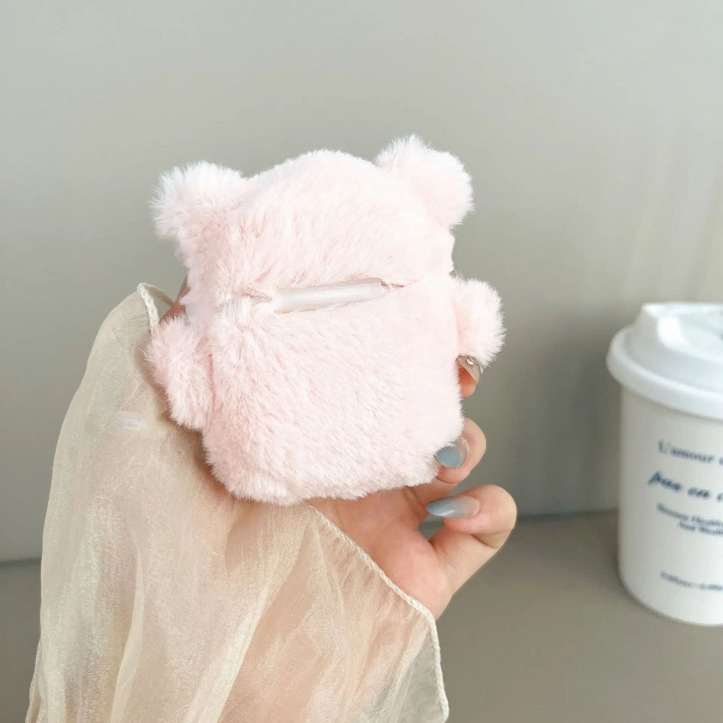 Kawaii Plush Pig AirPods Case