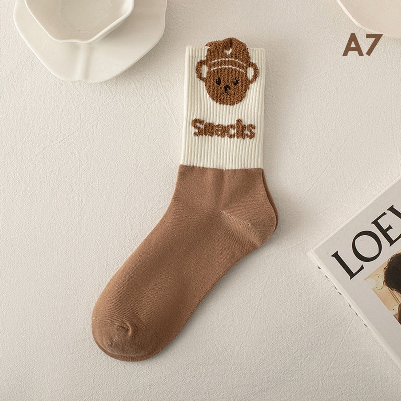 Kawaii Harajuku Teddy Bear Socks