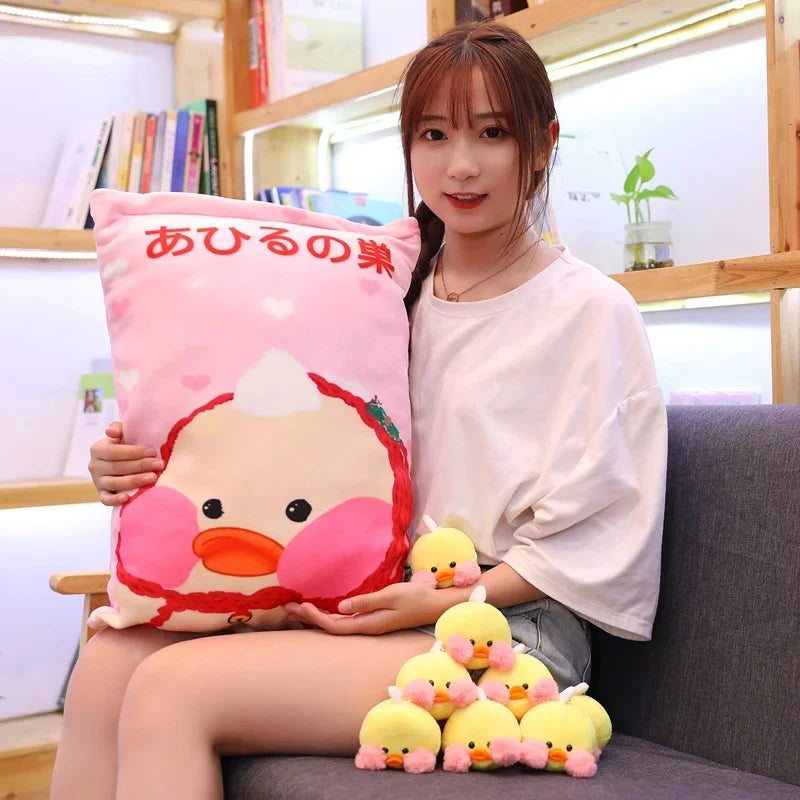 Ducky Plushies in Snack Bag Pillow