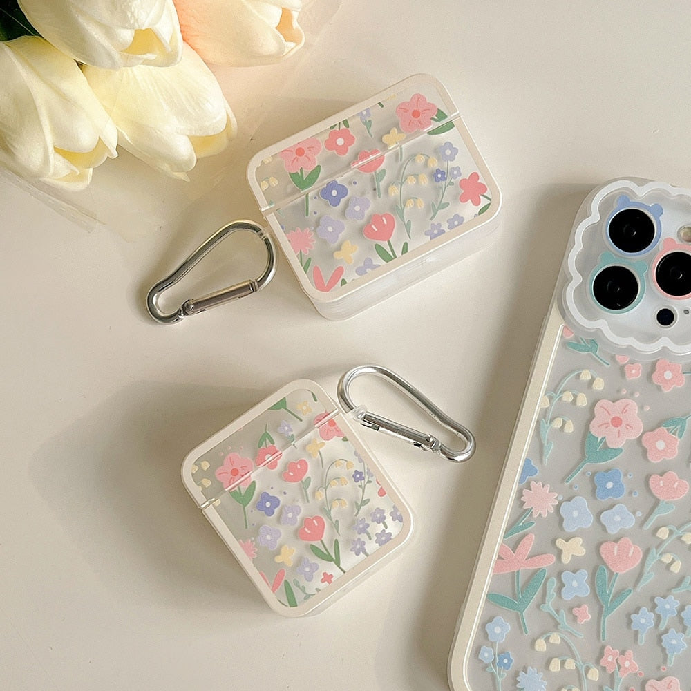 Kawaii Pastel Flowers AirPods Cases