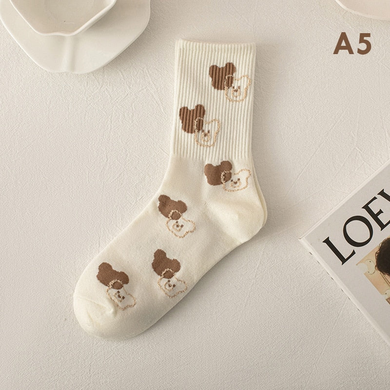 Kawaii Harajuku Teddy Bear Socks
