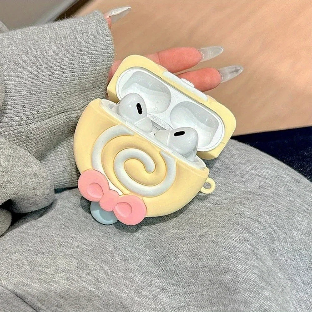 Kawaii Bear Lollipop AirPods Case