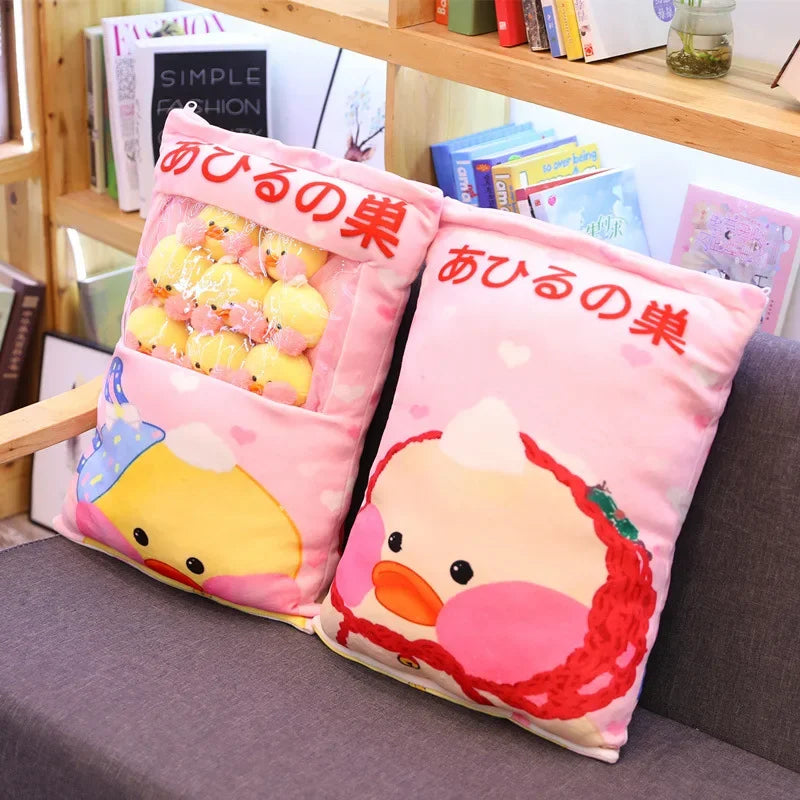 Ducky Plushies in Snack Bag Pillow