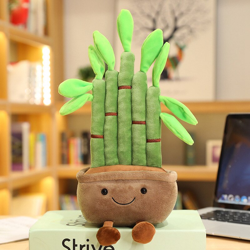Kawaii Brown Bamboo Plant Plushie