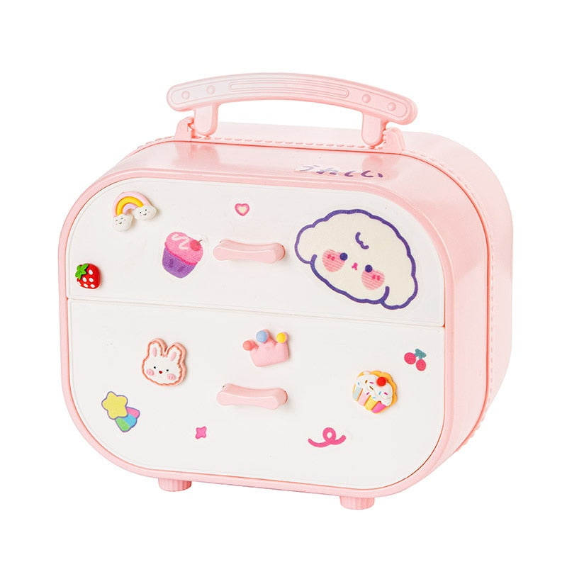 Pastel Desktop Organizer Box in Pink