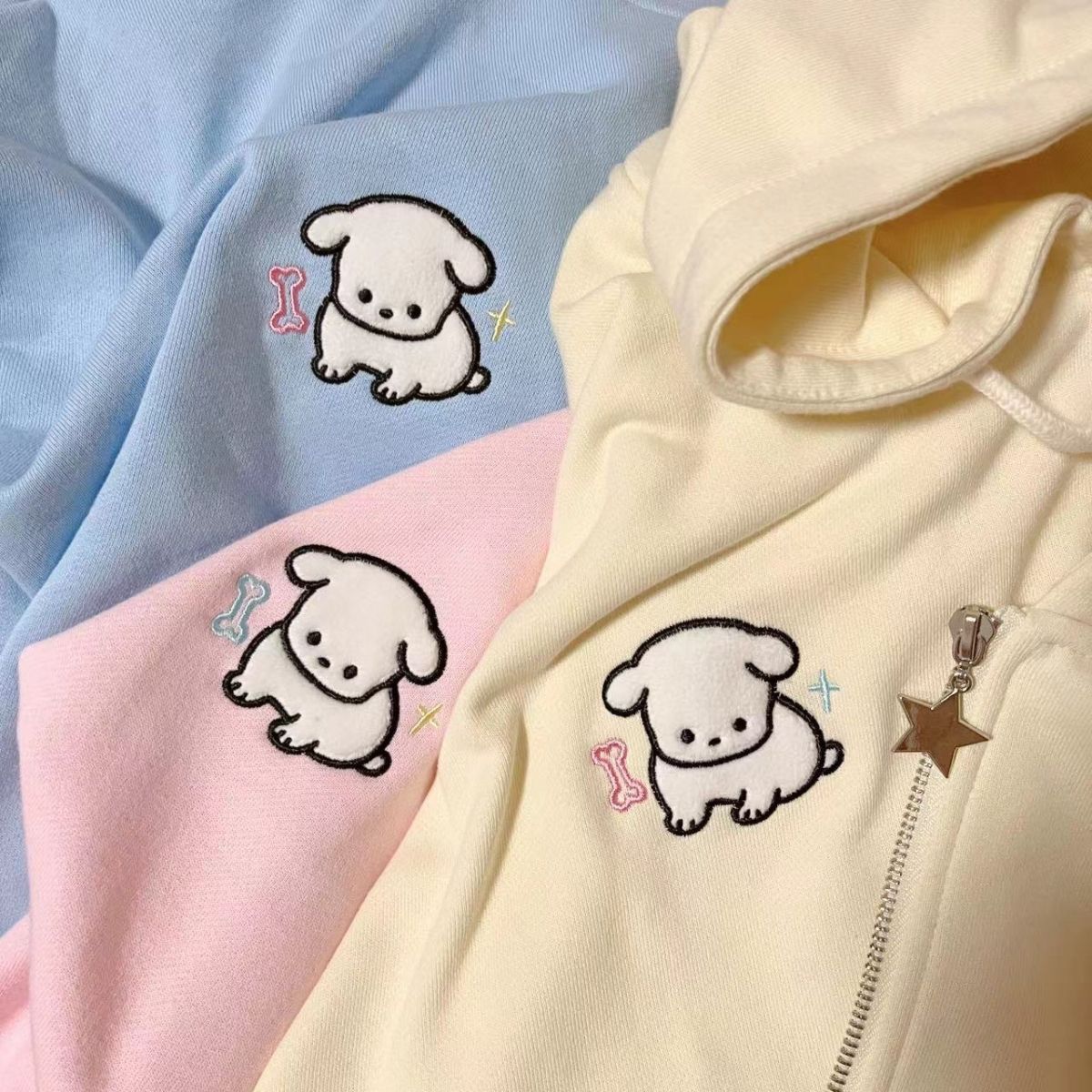 Kawaii Fleece Zip Up Hoodies