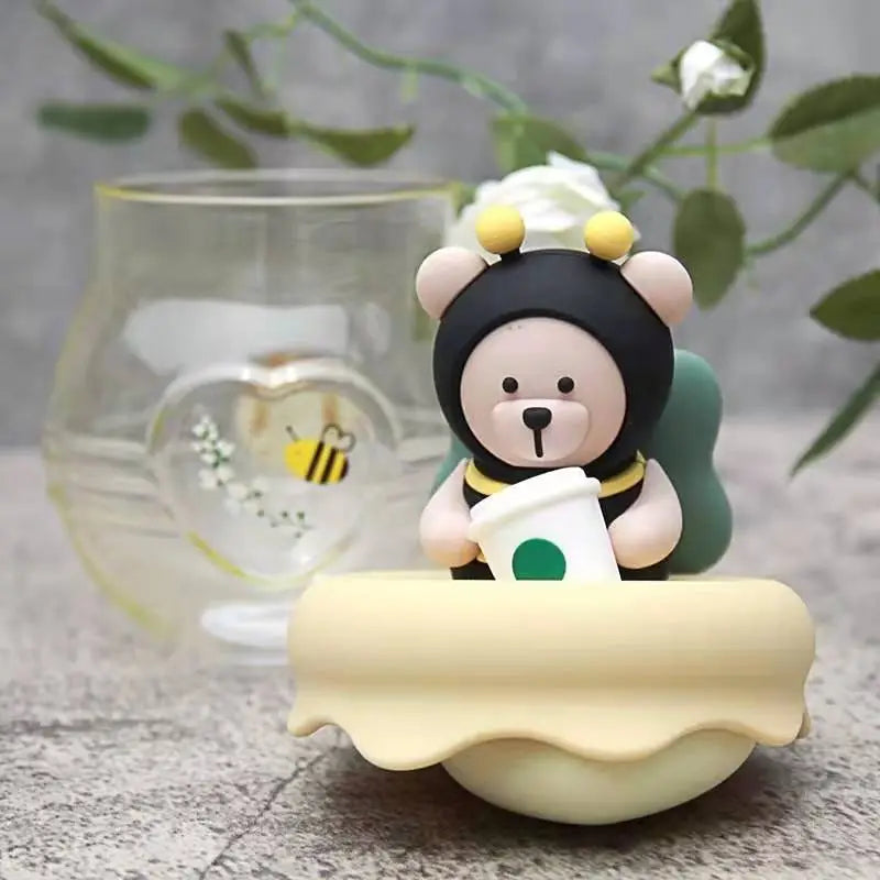 Cute Bear Bee Honey Pot Tea Infuser Mug