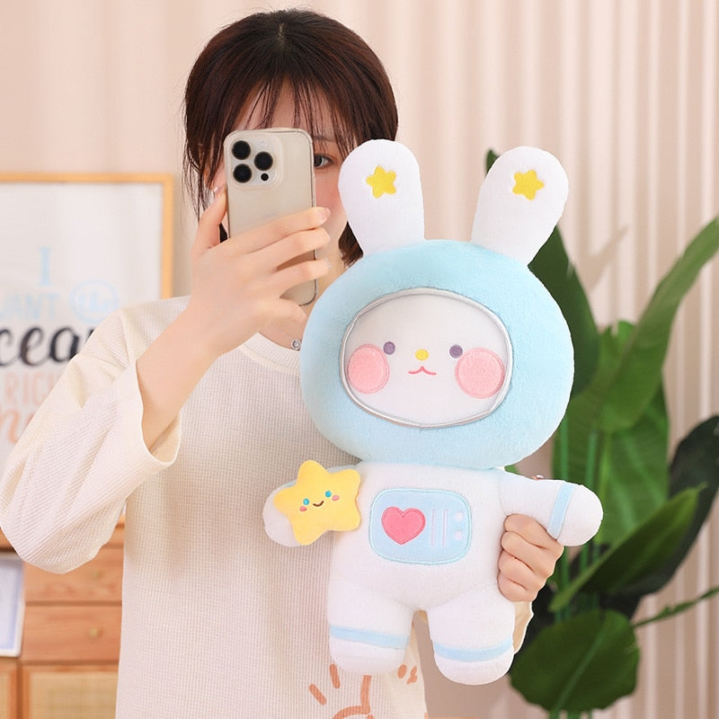 Kawaii Space Bunny Plushie in Blue
