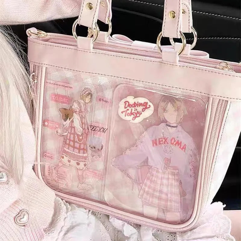Pastel Gingham Ita Tote Bag in Pink