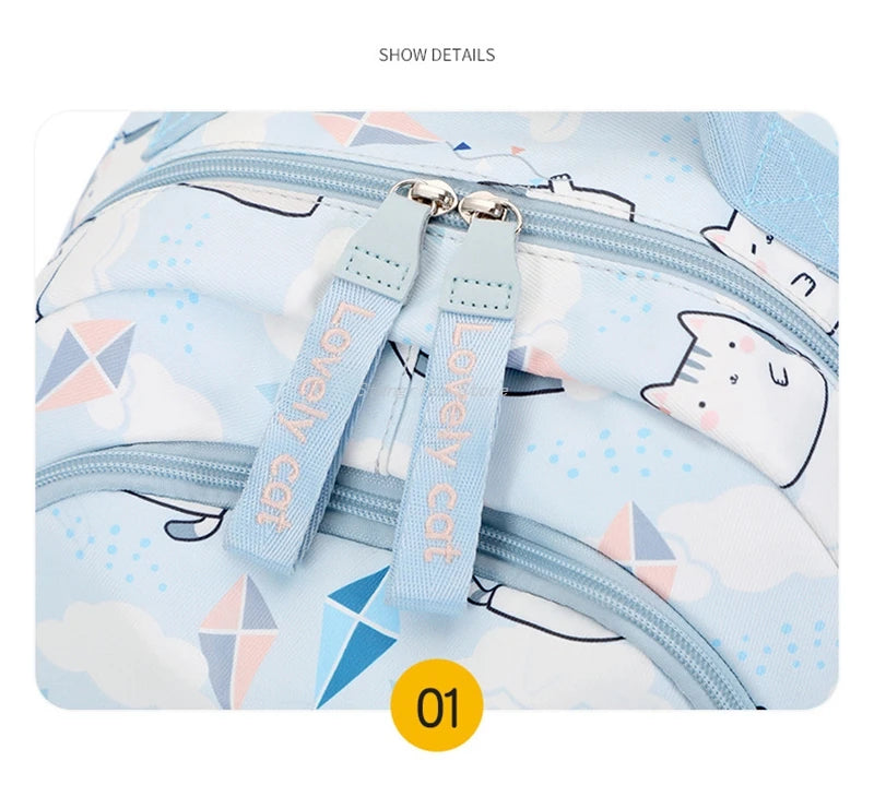Kawaii Cats With Kites Backpack
