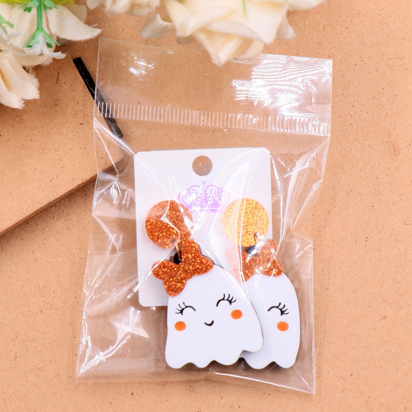 Kawaii Halloween Ghost Earrings