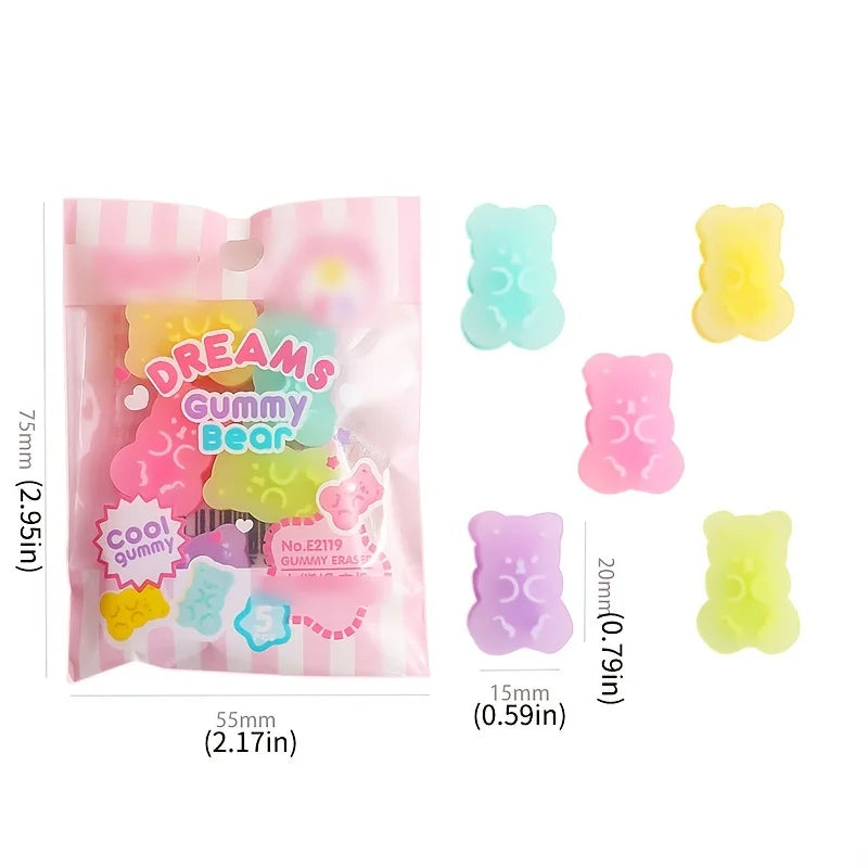 Kawaii Gummy Bear Erasers