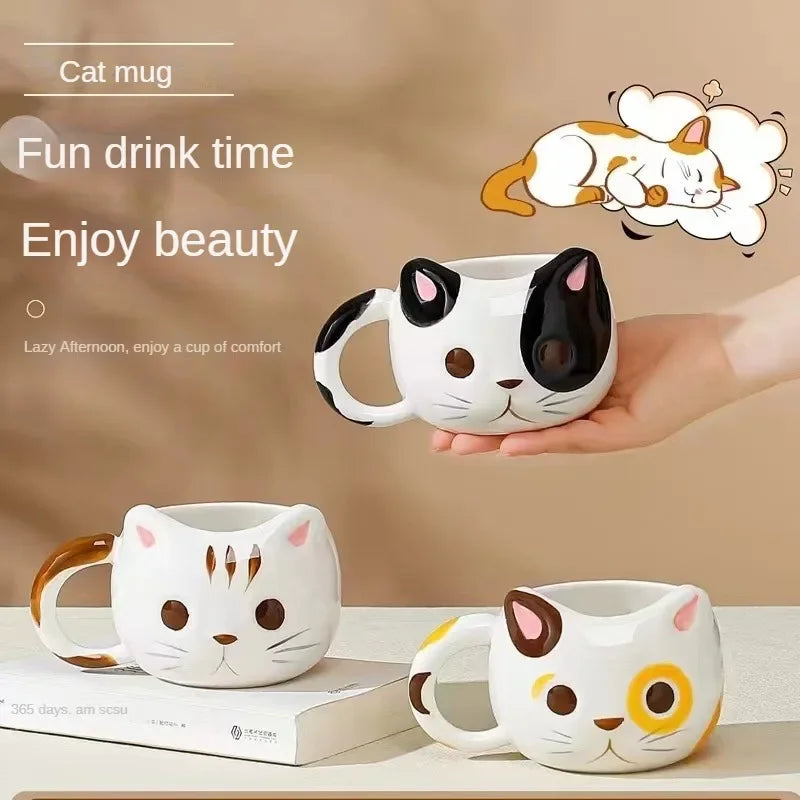 Cute Cat Ceramic Mugs | Sip in Style with Adorable Feline Friend