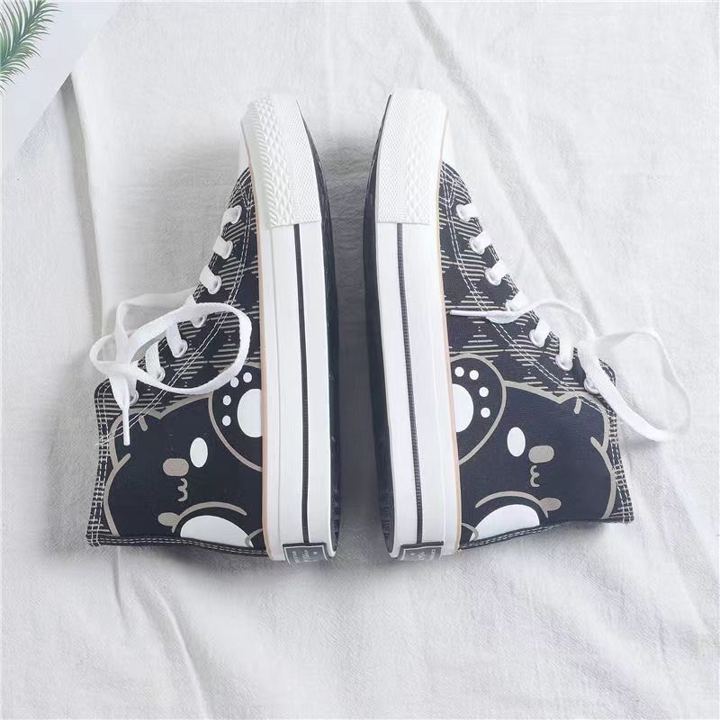 Kawaii Bear Print High Tops