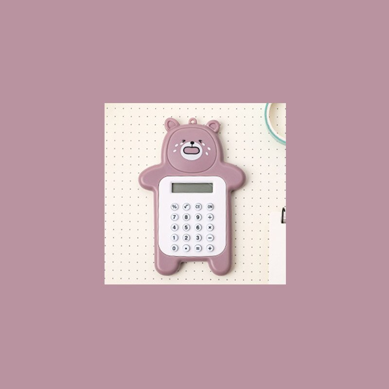 Kawaii Brown Mini Bear Digital Calculator