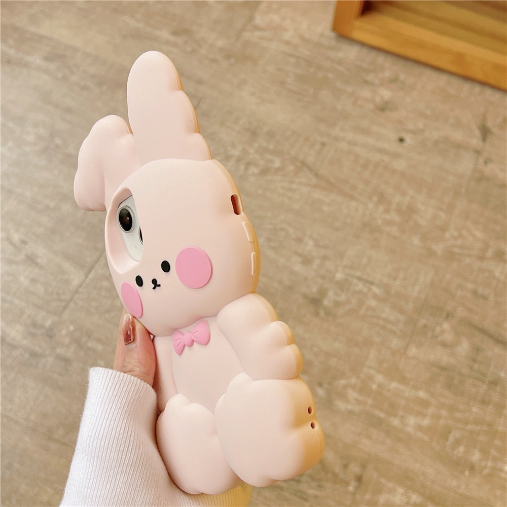 Side View of Kawaii Sweet Bunny iPhone Case