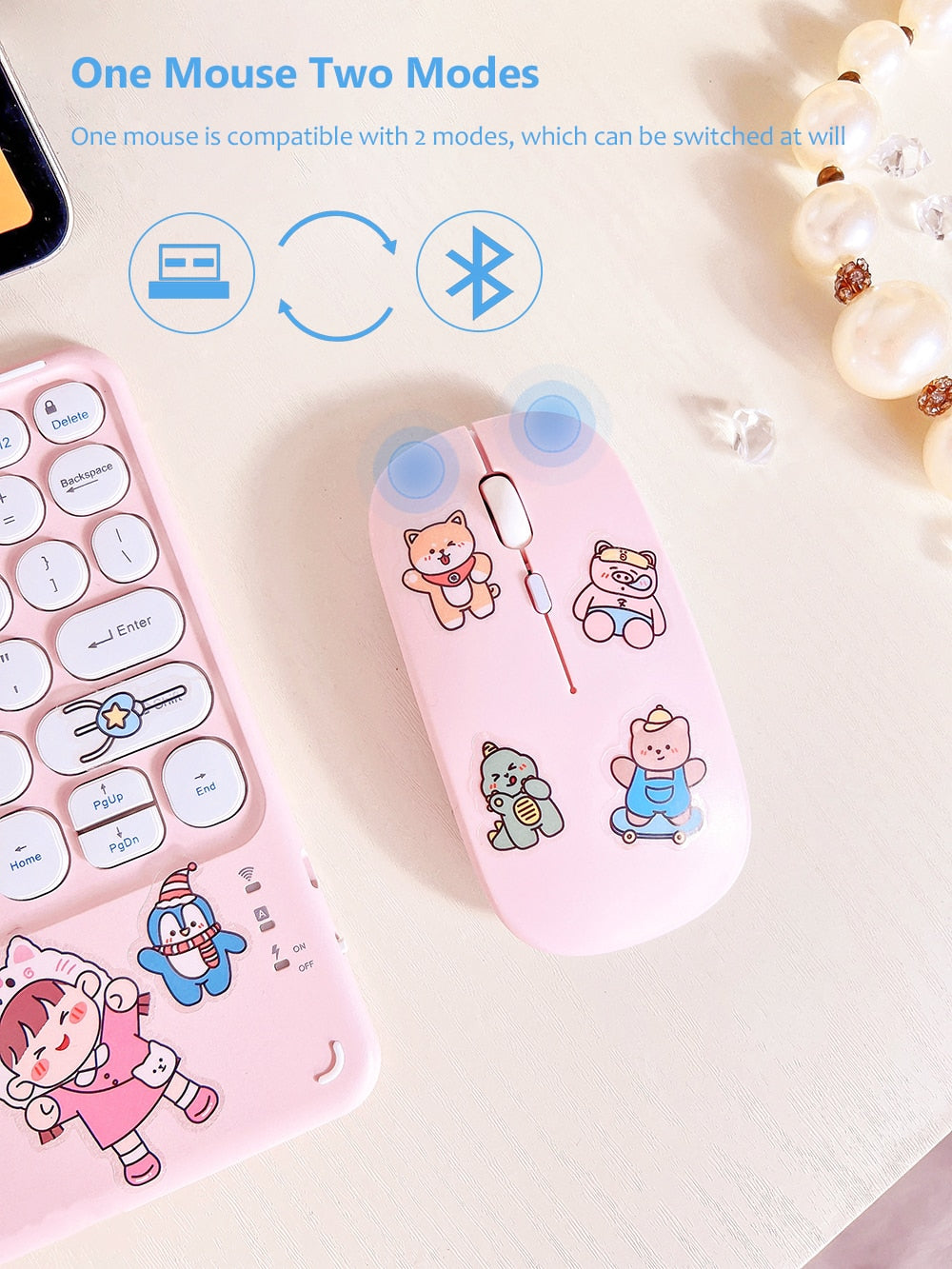 Pastel Wireless iPad Keyboard & Mouse