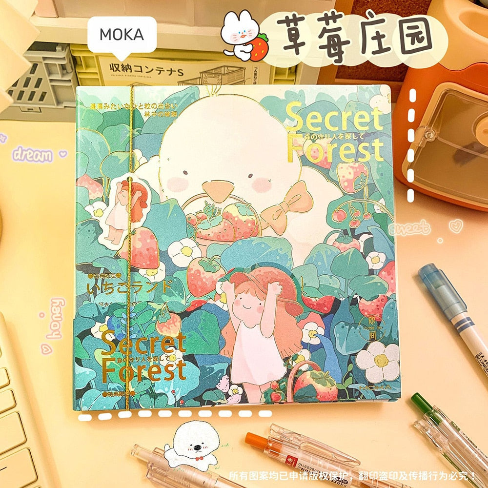 Kawaii Green Secret Forest Notebook
