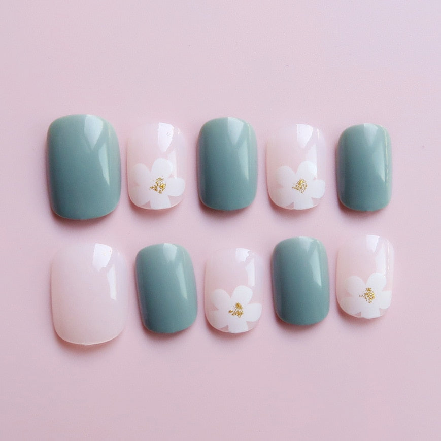 Kawaii Daisy Flowers Press On Nails