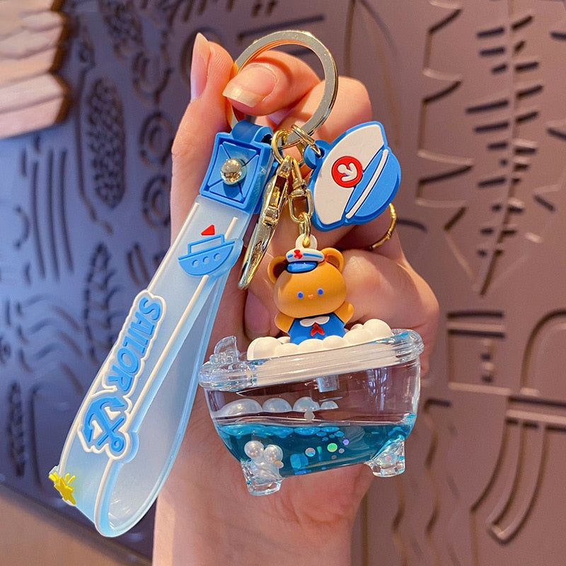 Kawaii Sailor Bunny & Bear Keychains