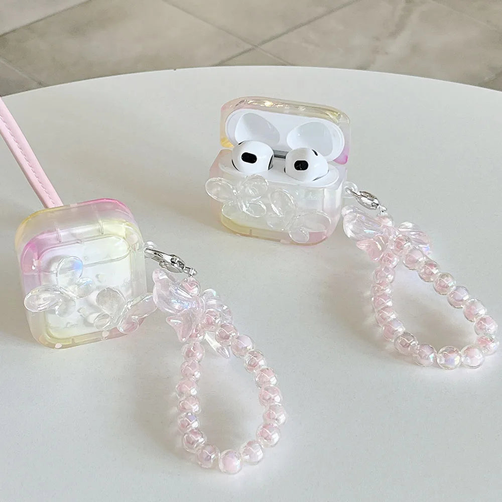Kawaii Iridescent Butterflies AirPods Case