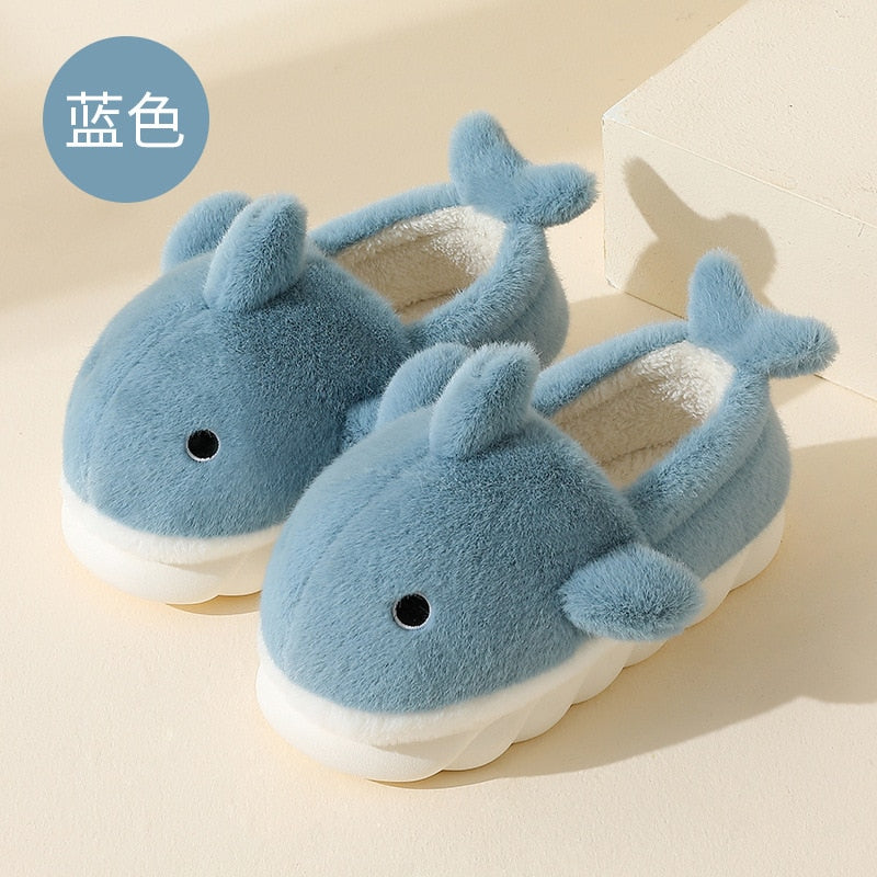 Kawaii Fluffy Shark Slippers