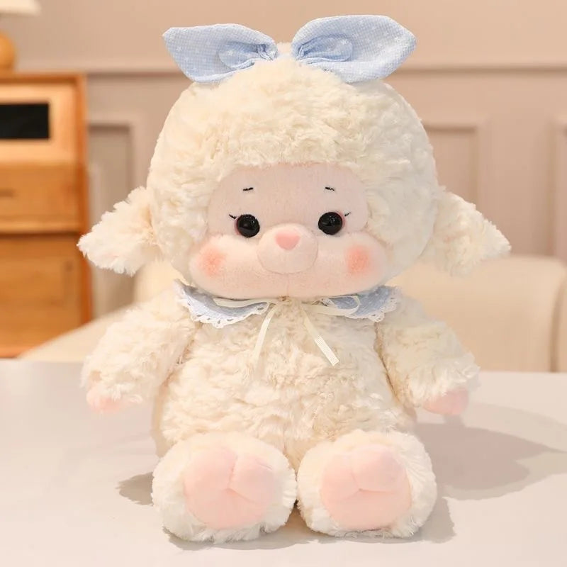 Pastel Kawaii Plushie sitting a bed