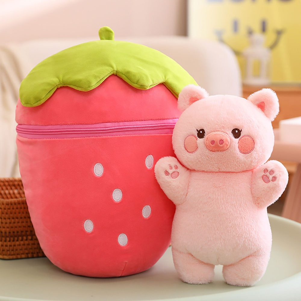 Kawaii Fruit Transform PigPlushie