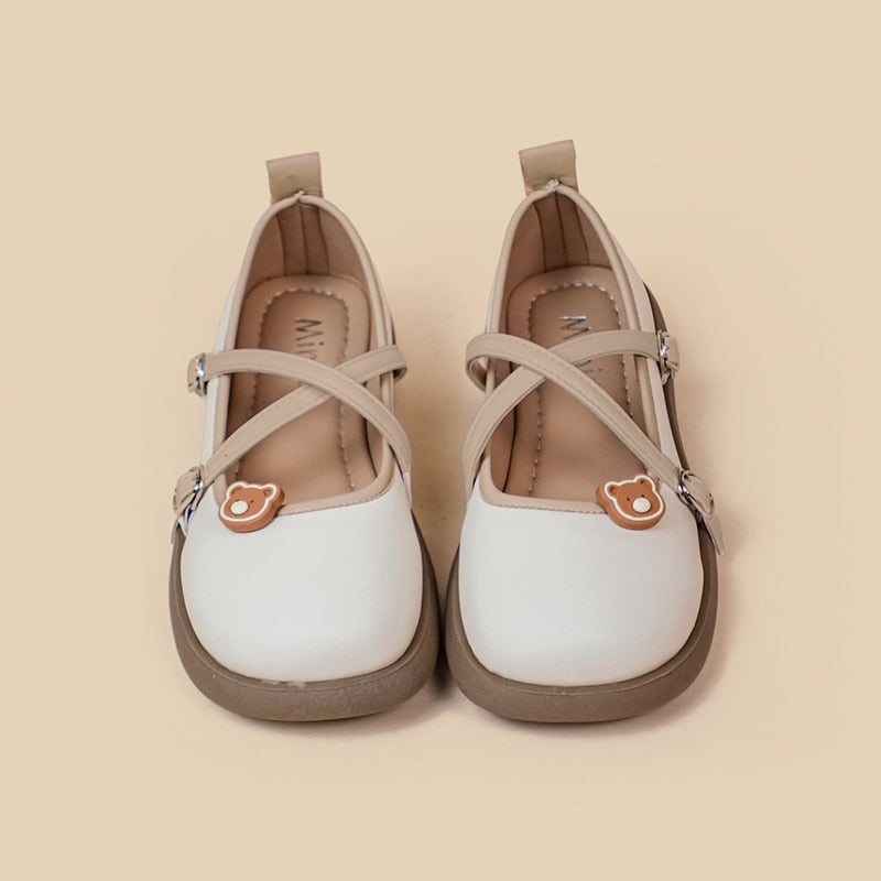 Kawaii Teddy Bear Flat Pumps