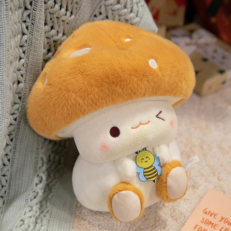 Kawaii Mushroom & Bee Plushies