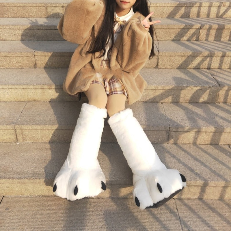 Kawaii Bear Feet Indoor Boots