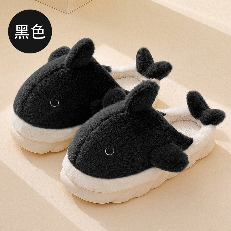 Kawaii Fluffy Shark Slippers