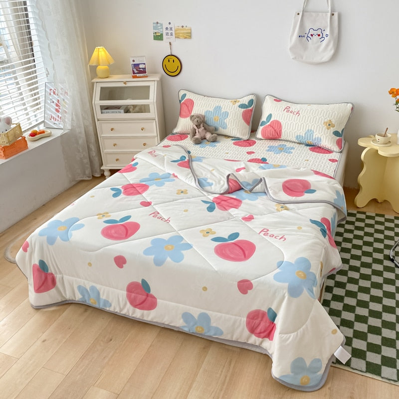 Kawaii 3 Piece Reversible Quilt Sets