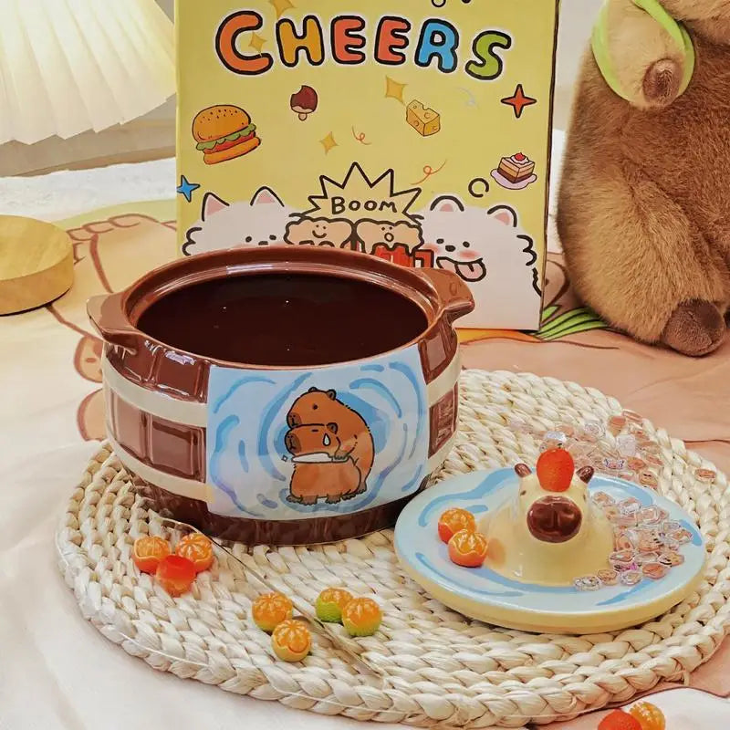 Kawaii Ceramic Capybara Ramen Bowl