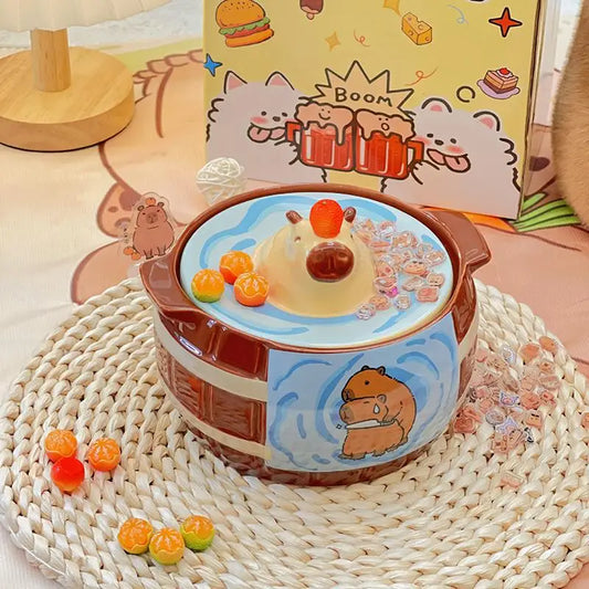 Kawaii Ceramic Capybara Ramen Bowl