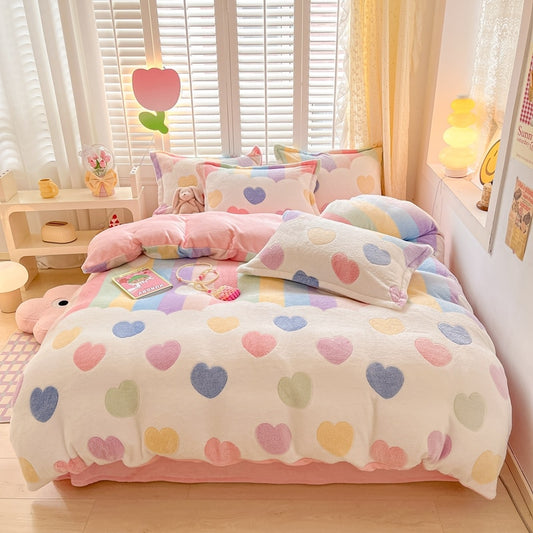Kawaii Winter Flannel Duvet Covers