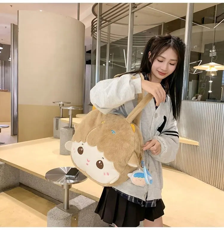 Lamb Face Tote Bag