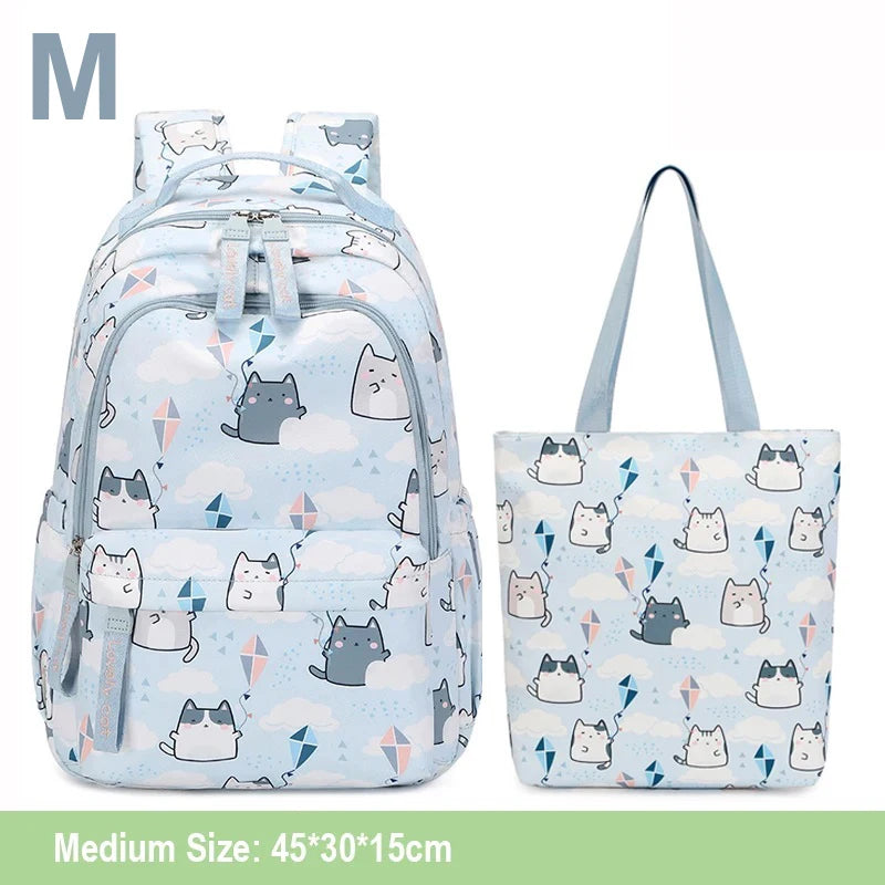 Kawaii Cats With Kites Backpack