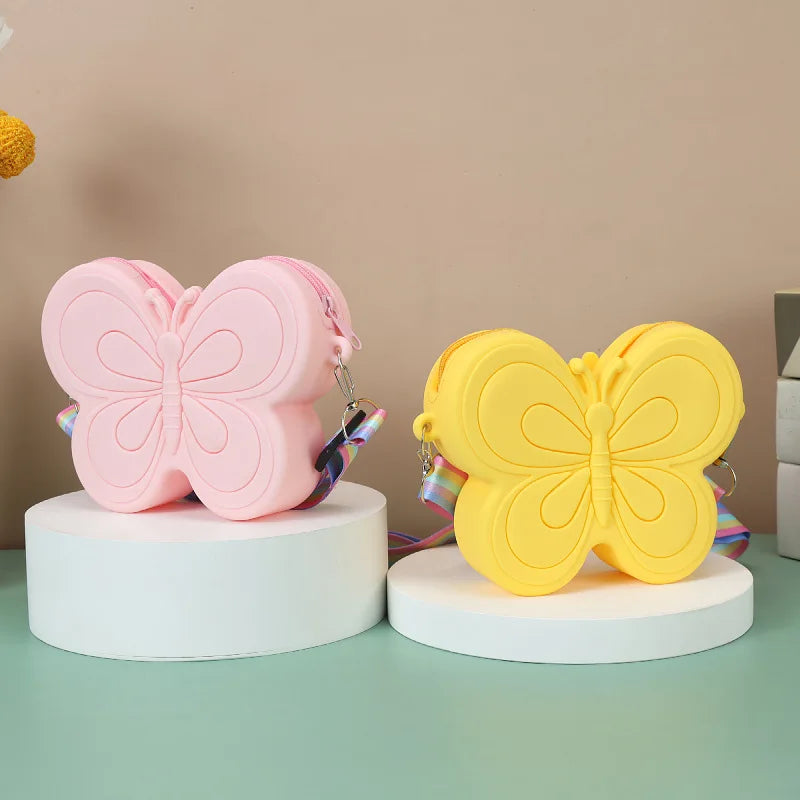 Kawaii Children's Silicone Butterfly Shoulder Bags
