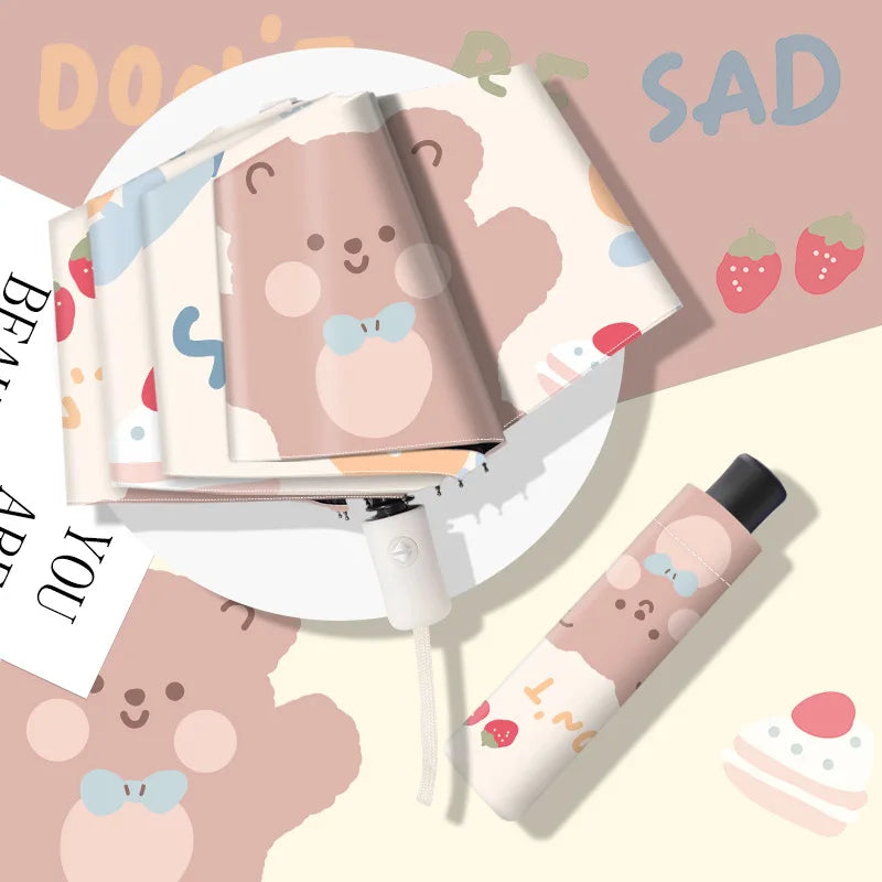 Cute Bow Tiie Bear Umbrellas