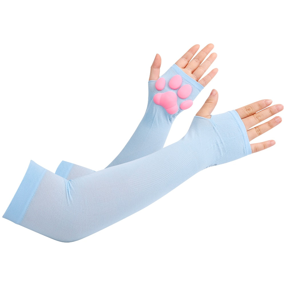 Kawaii Thigh High Cat Paw Sleeves
