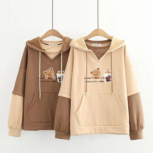 Boba Tea Teddy Bear Hoodie