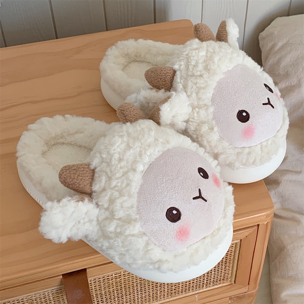 Lovely Lamb Slippers in White