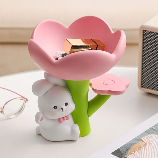 Kawaii Flower Bunny Storage Stand
