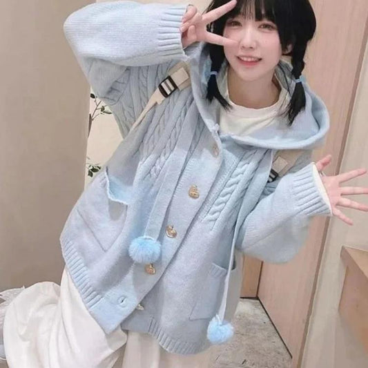 Kawaii Sweater Cardigan Hoodie