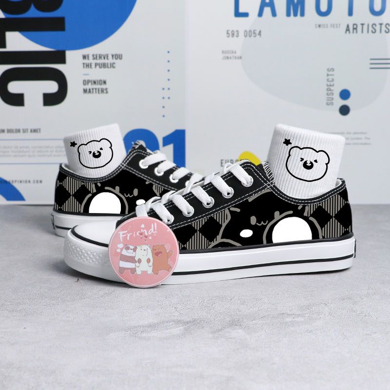 Kawaii Bear Print Shoes