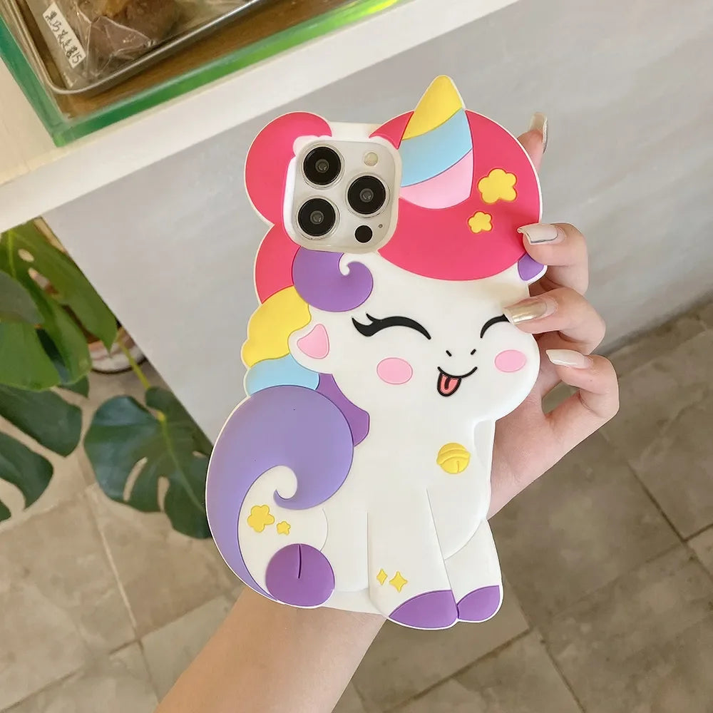 Cute Happy Unicorn iPhone Case – Kore Kawaii - Main Image