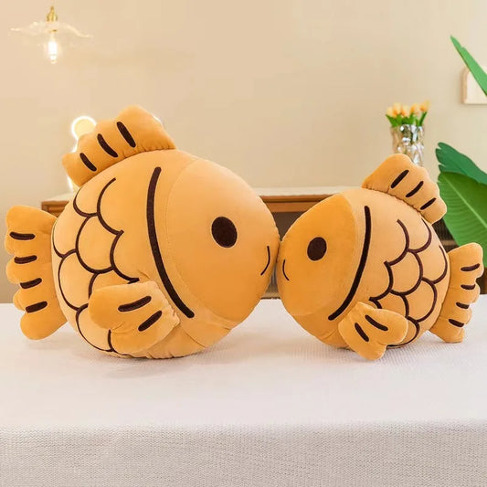 Kawaii Taiyaki Dessert Plushies on a countertop