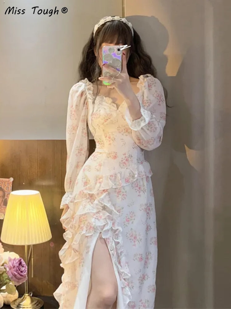 Kawaii Vintage Floral Dress